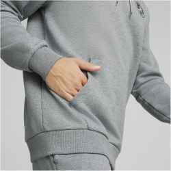 PUMA BVB Borussia Dortmund Essentials Fleece Hoodie Herren 08 - medium gray heather S