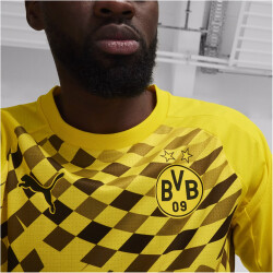 PUMA BVB Borussia Dortmund kurzarm Aufwärmtrikot 2023/24 Herren 01 - cyber yellow/puma black M