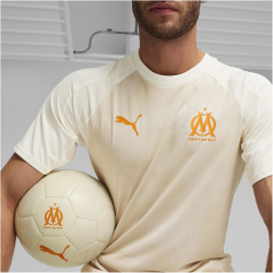PUMA Olympique Marseille kurzarm Aufw&auml;rmtrikot 2024/25 Herren 24 - pristine/rickie orange M