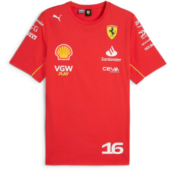 PUMA Scuderia Ferrari Leclerc T-Shirt Herren 01 - burnt...