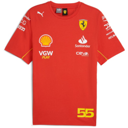 PUMA Scuderia Ferrari Sainz T-Shirt Herren 01 - burnt red XL