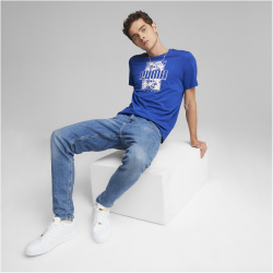 PUMA Essentials+ Palm Resort Graphic T-Shirt Herren 17 - cobalt glaze S