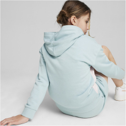 PUMA Power Colorblock Hoodie M&auml;dchen 22 - turquoise surf 140