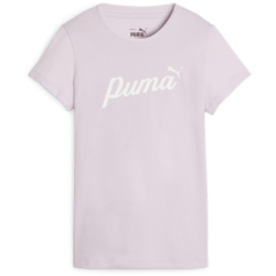 PUMA Essentials+ Script T-Shirt Damen 60 - grape mist S