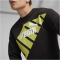 PUMA Power Graphic Crew Sweatshirt Herren 51 - PUMA black/lime sheen S