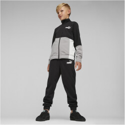PUMA Colorblock CL Polyester Trainingsanzug Jungen 01 - PUMA black 128