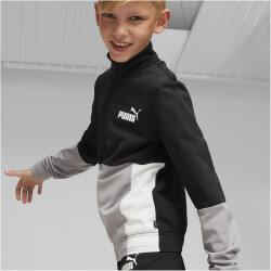 PUMA Colorblock CL Polyester Trainingsanzug Jungen 01 - PUMA black 128