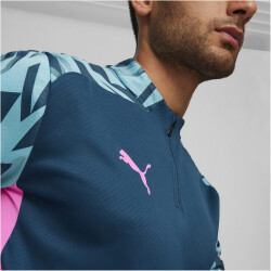 PUMA individualFINAL 1/4-Zip Trainings-Top Herren 56 - ocean tropic/bright aqua XS