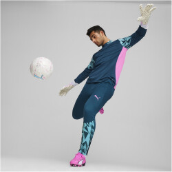 PUMA individualFINAL 1/4-Zip Trainings-Top Herren 56 - ocean tropic/bright aqua XS