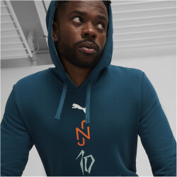 PUMA Neymar Jr. Creativity Logo Hoodie Herren 13 - ocean tropic/turquoise surf XL