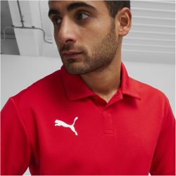 PUMA teamGOAL Poloshirt Herren 01 - PUMA red/PUMA white/fast red M