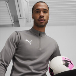 PUMA teamGOAL 1/4-Zip Trainings-Top Herren 13 - cast iron/puma white/shadow gray XL