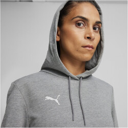 PUMA teamGOAL Casuals Hoodie Damen 33 - medium gray heather/puma white XS