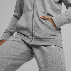 PUMA teamGOAL Casuals Kapuzenjacke Damen 33 - medium gray heather/puma white XS