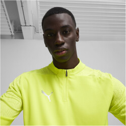 PUMA teamFINAL 1/4-Zip Trainings-Top Herren 30 - electric lime/puma silver S