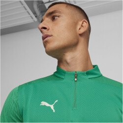 PUMA teamFINAL 1/4-Zip Trainings-Top Herren 05 - sport green/puma silver L