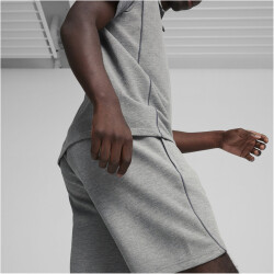 PUMA teamFINAL Casuals Shorts Herren 33 - medium gray heather/puma silver L