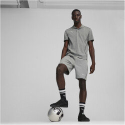 PUMA teamFINAL Casuals Shorts Herren 33 - medium gray heather/puma silver L