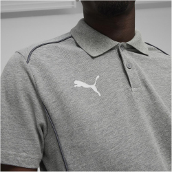 PUMA teamFINAL Casuals Poloshirt Herren 33 - medium gray heather/puma silver S