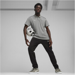 PUMA teamFINAL Casuals Poloshirt Herren 33 - medium gray heather/puma silver M