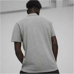 PUMA teamFINAL Casuals Poloshirt Herren 33 - medium gray heather/puma silver L