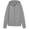 PUMA teamFINAL Casuals Kapuzenjacke Damen 33 - medium gray heather/puma silver S