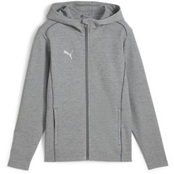 PUMA teamFINAL Casuals Kapuzenjacke Kinder 33 - medium gray heather/puma silver 152