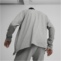 PUMA teamFINAL Casuals Kapuzenjacke Herren 33 - medium gray heather/puma silver S