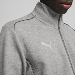 PUMA teamFINAL Casuals Kapuzenjacke Herren 33 - medium gray heather/puma silver S