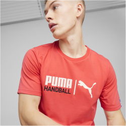 PUMA Handball T-Shirt Herren 09 - active red/sugared almond S