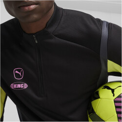 PUMA King Pro 1/4-Zip Top Herren 05 - PUMA black/electric lime M
