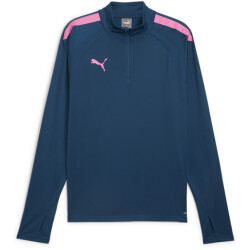 PUMA teamLIGA 1/4-Zip Top 56 - ocean tropic/poison pink S