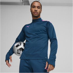 PUMA teamLIGA 1/4-Zip Top 56 - ocean tropic/poison pink S