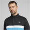 PUMA Pure Colorblock 1/4-Zip Golf-Sweatshirt Herren 03 - PUMA black/aqua blue M