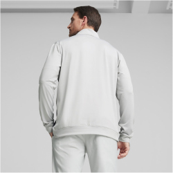 PUMA Pure Colorblock 1/4-Zip Golf-Sweatshirt Herren 01 - ash gray/deep navy M