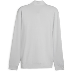 PUMA Pure Colorblock 1/4-Zip Golf-Sweatshirt Herren 01 - ash gray/deep navy M