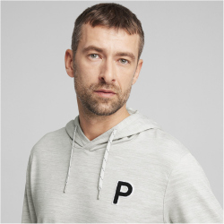 PUMA Cloudspun Patch Hoodie Herren 01 - ash gray heather S