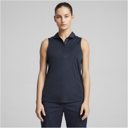 PUMA Pure ärmelloses Poloshirt Damen 03 - deep navy XS