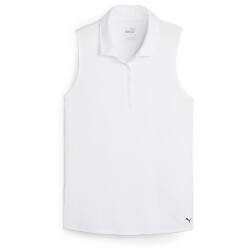 PUMA Pure ärmelloses Poloshirt Damen 01 - white glow S