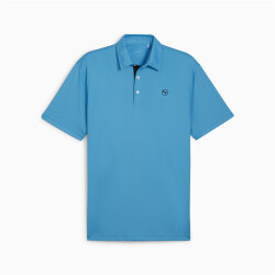 PUMA Pure Solid Poloshirt Herren 06 - aqua blue M