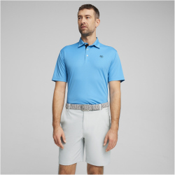 PUMA Pure Solid Poloshirt Herren 06 - aqua blue M