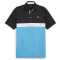 PUMA Pure Colorblock Poloshirt Herren 01 - PUMA black/aqua blue M