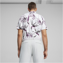 PUMA Mattr Birds of Paradise Poloshirt Herren 02 - white glow/pink icing M