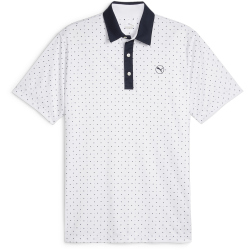 PUMA Pure Geo Poloshirt Herren 02 - white glow/deep navy S