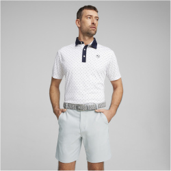 PUMA Pure Geo Poloshirt Herren 02 - white glow/deep navy S