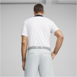 PUMA Pure Geo Poloshirt Herren 02 - white glow/deep navy S