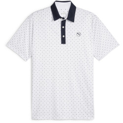 PUMA Pure Geo Poloshirt Herren 02 - white glow/deep navy XL