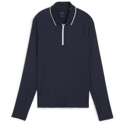 PUMA You-V langarm Poloshirt Damen 02 - deep navy S