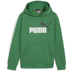 PUMA Ess+ Metallic 2 Col Big Logo Fleece-Hoodie Jungen 76 - archive green 152