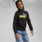 PUMA Ess+ Metallic 2 Col Big Logo Fleece-Hoodie Jungen 59 - PUMA black/lime sheen 176